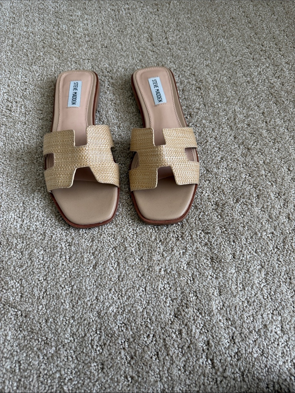 Steve Madden Women's Gold Slide Sandals